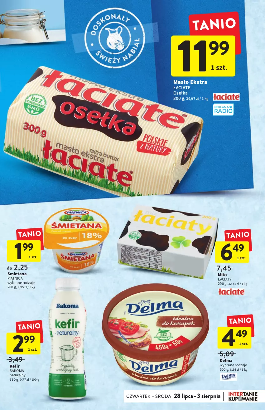 Gazetka promocyjna Intermarche - ważna 28.07 do 03.08.2022 - strona 21 - produkty: Bakoma, Delma, Kefir, Masło, Piątnica