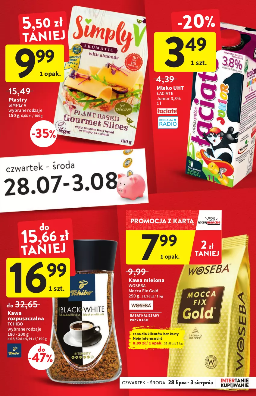 Gazetka promocyjna Intermarche - ważna 28.07 do 03.08.2022 - strona 5 - produkty: Kawa, Kawa mielona, Kawa rozpuszczalna, Mleko, Mocca Fix Gold, Tchibo, Woseba