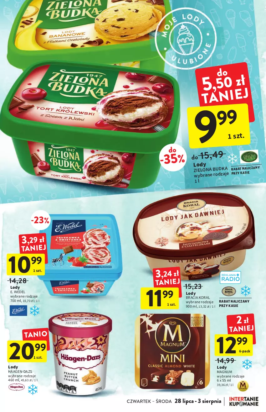 Gazetka promocyjna Intermarche - ważna 28.07 do 03.08.2022 - strona 9 - produkty: E. Wedel, Lody