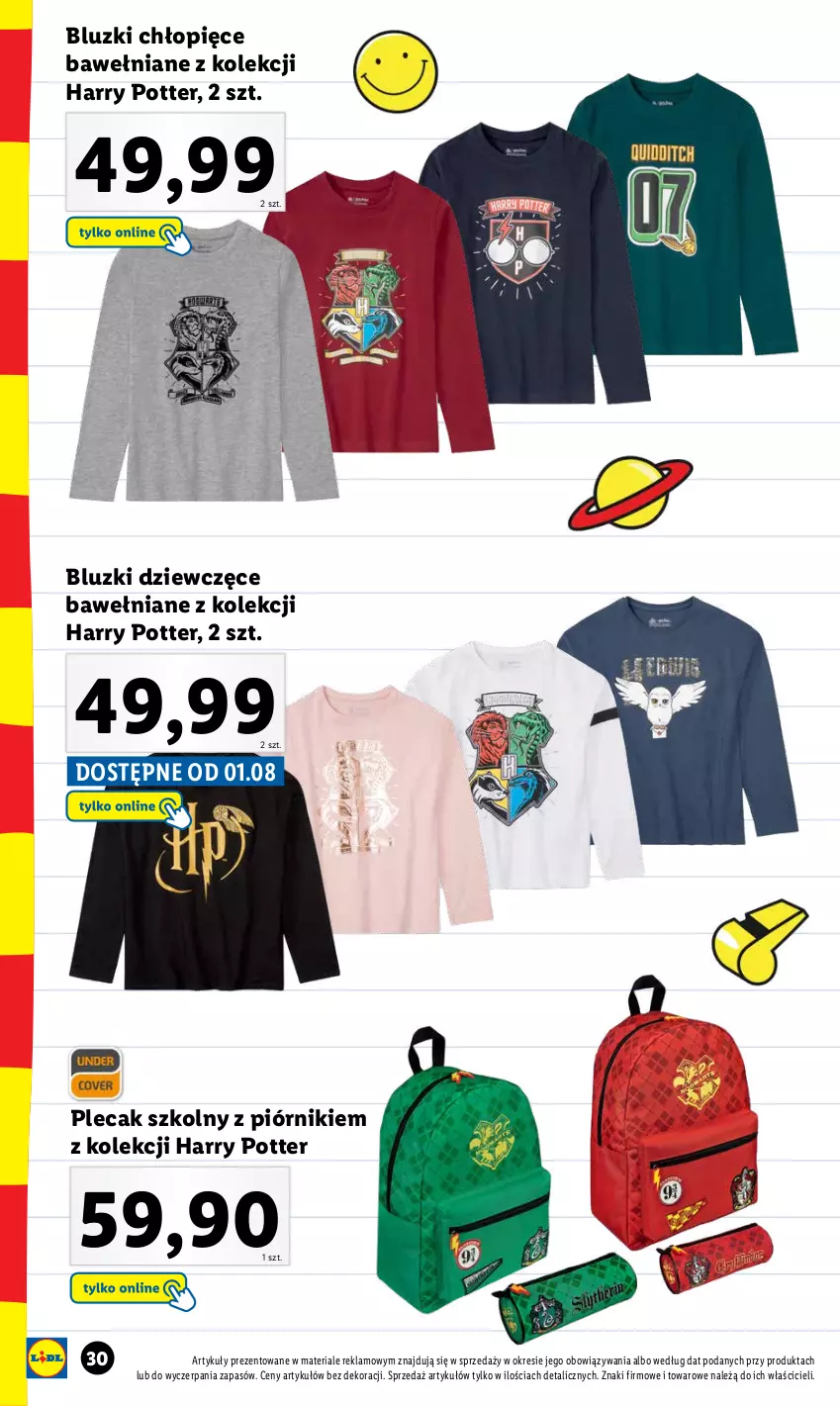 Gazetka promocyjna Lidl - KATALOG POWRÓT DO SZKOŁY - ważna 25.07 do 27.08.2022 - strona 30 - produkty: Harry Potter, Piórnik, Plecak