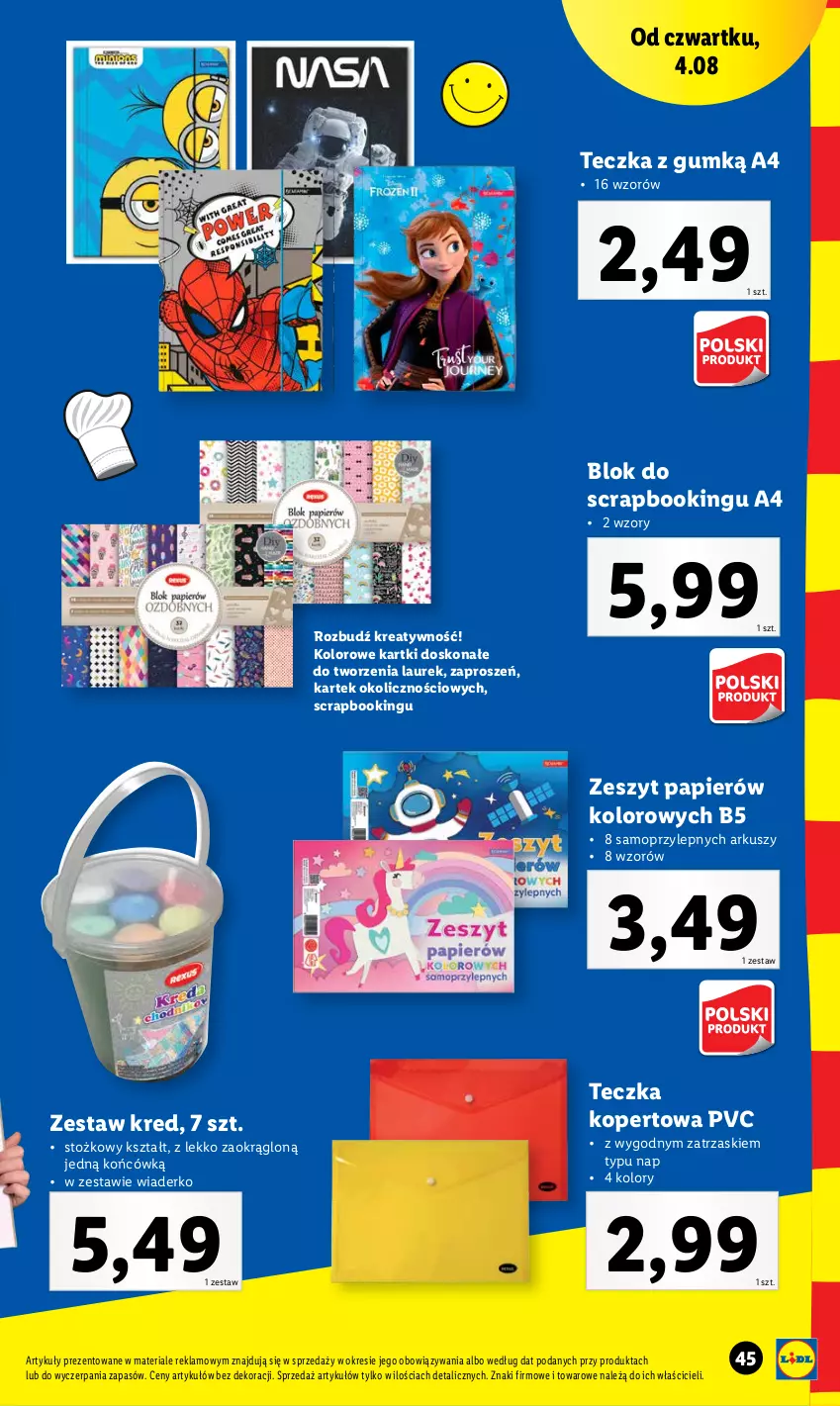 Gazetka promocyjna Lidl - KATALOG POWRÓT DO SZKOŁY - ważna 25.07 do 27.08.2022 - strona 45 - produkty: Laur, Mop, Papier