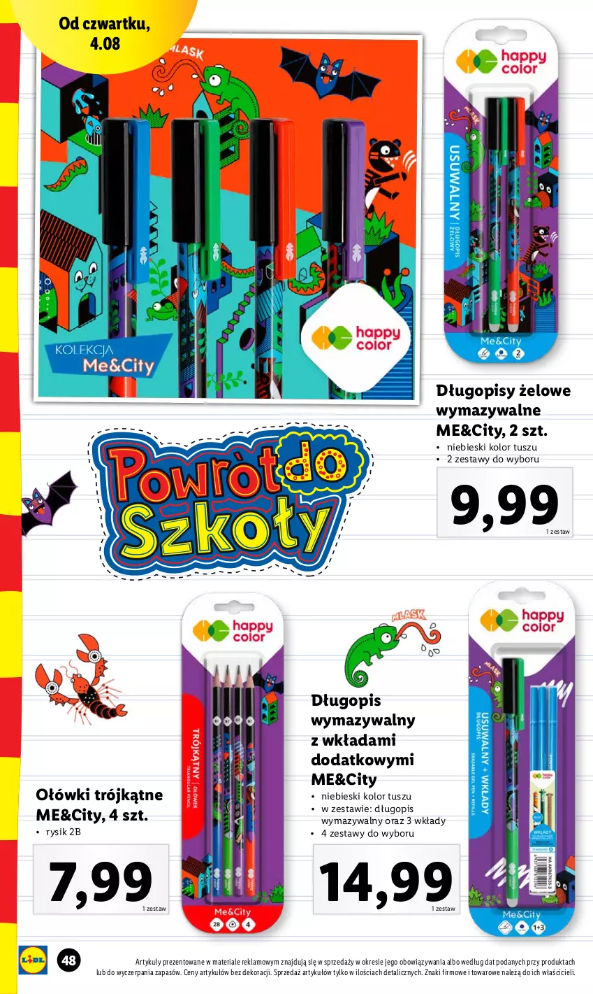 Gazetka promocyjna Lidl - KATALOG POWRÓT DO SZKOŁY - ważna 25.07 do 27.08.2022 - strona 48 - produkty: Długopis, Tusz