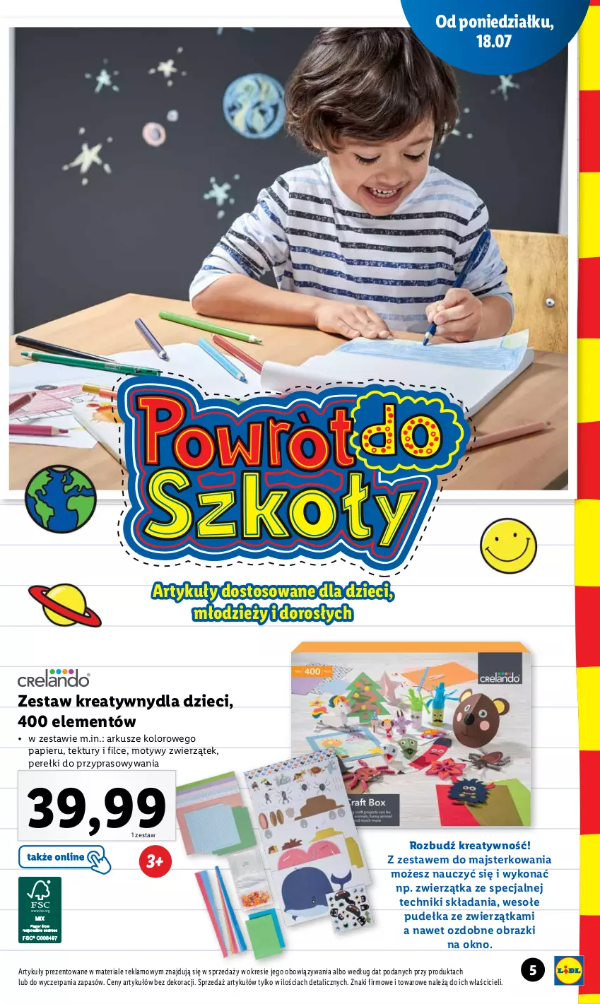 Gazetka promocyjna Lidl - KATALOG POWRÓT DO SZKOŁY - ważna 25.07 do 27.08.2022 - strona 5 - produkty: Dzieci, Obraz, Okno, Papier