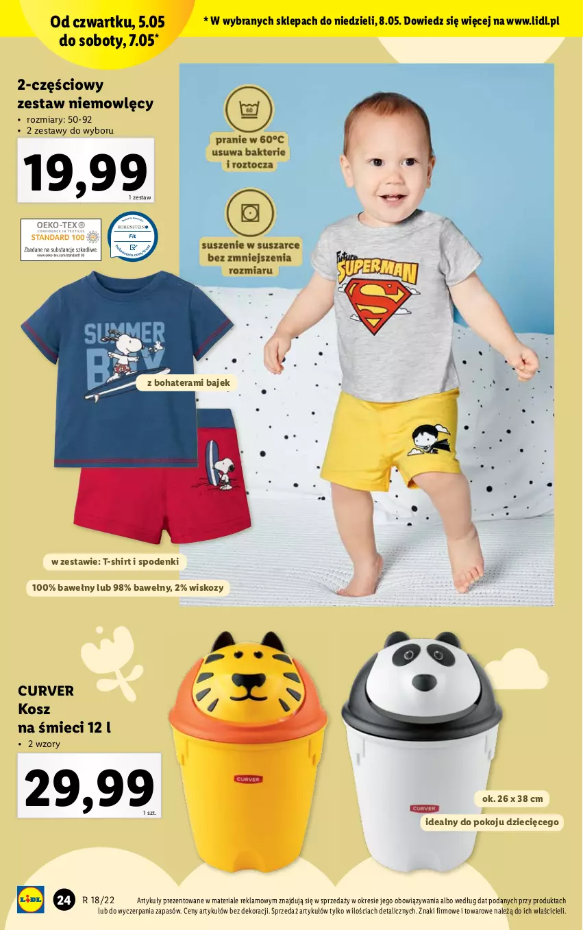 Gazetka promocyjna Lidl - GAZETKA - ważna 02.05 do 08.05.2022 - strona 24 - produkty: Dzieci, Kosz, T-shirt, Tera