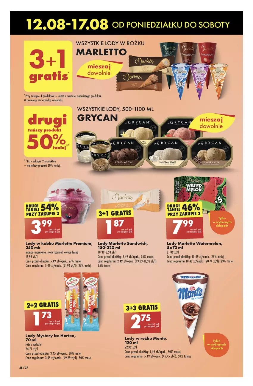 Gazetka promocyjna Biedronka - Od poniedzialku - ważna 12.08 do 17.08.2024 - strona 40 - produkty: Gra, Gry, Lody, Mango, Melon, Monte, Owoce