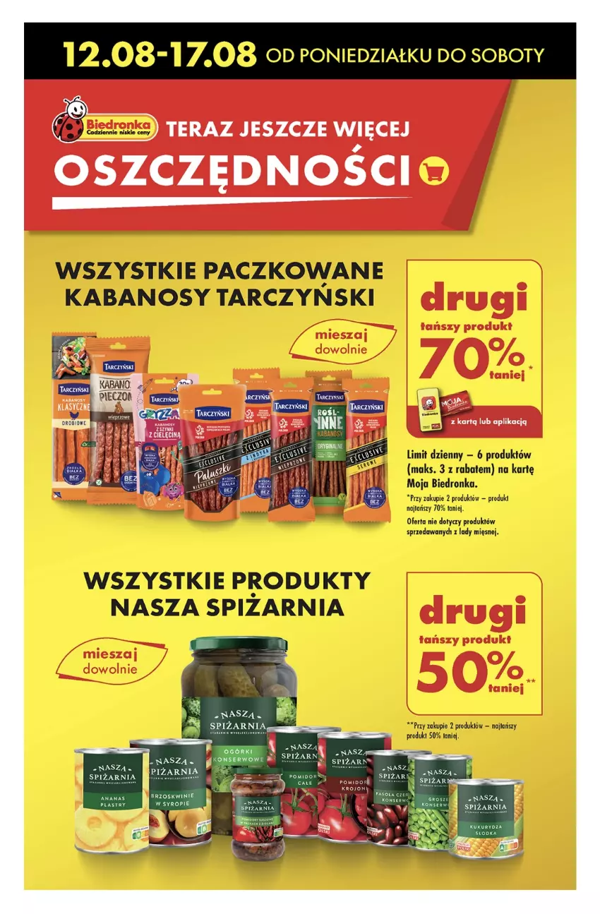 Gazetka promocyjna Biedronka - Od poniedzialku - ważna 12.08 do 17.08.2024 - strona 5 - produkty: Kabanos, Tera