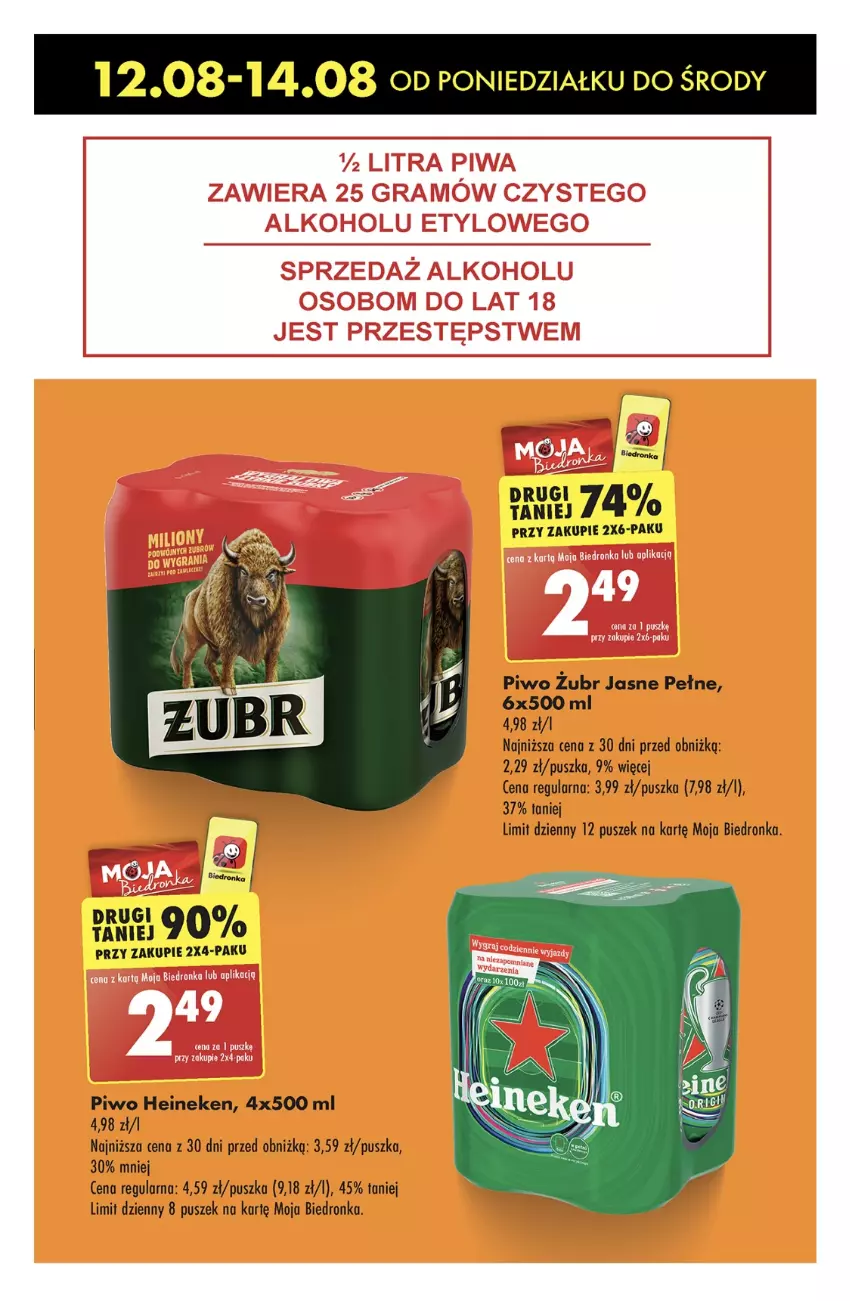 Gazetka promocyjna Biedronka - Od poniedzialku - ważna 12.08 do 17.08.2024 - strona 7 - produkty: Heineken, LANA, Piwo