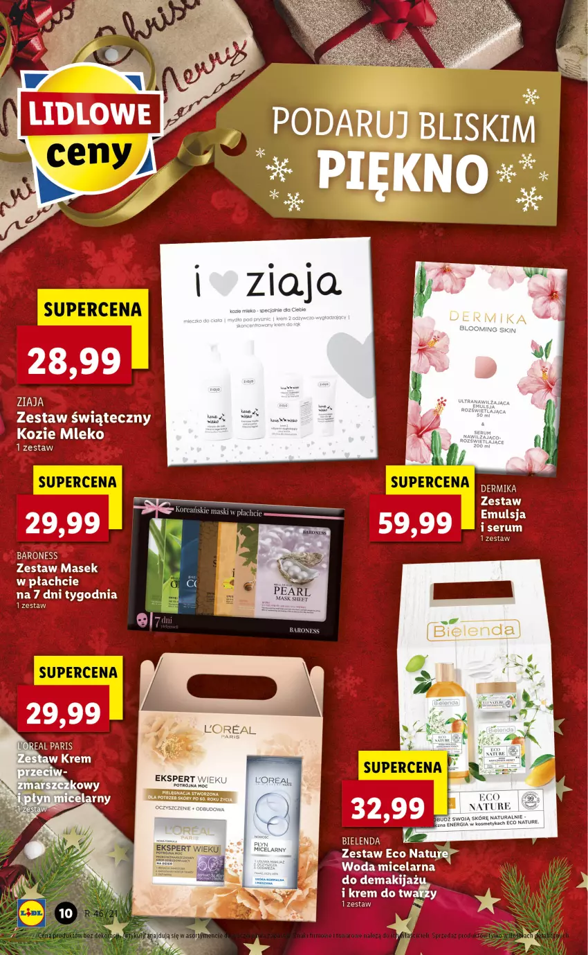 Gazetka promocyjna Lidl - KATALOG ŚWIĄTECZNY Z KOSMETYKAMI - ważna 25.11 do 24.12.2021 - strona 10 - produkty: Dermika, Makijaż, Mleko, Woda, Woda micelarna