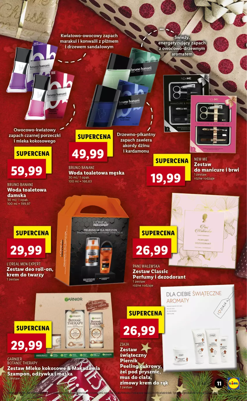 Gazetka promocyjna Lidl - KATALOG ŚWIĄTECZNY Z KOSMETYKAMI - ważna 25.11 do 24.12.2021 - strona 11 - produkty: Bruno Banani, Dezodorant, Fa, Jaja, Kokos, Krem do twarzy, Mleko, Perfum, Piernik, Por, Sandał, Szampon, Woda, Woda toaletowa