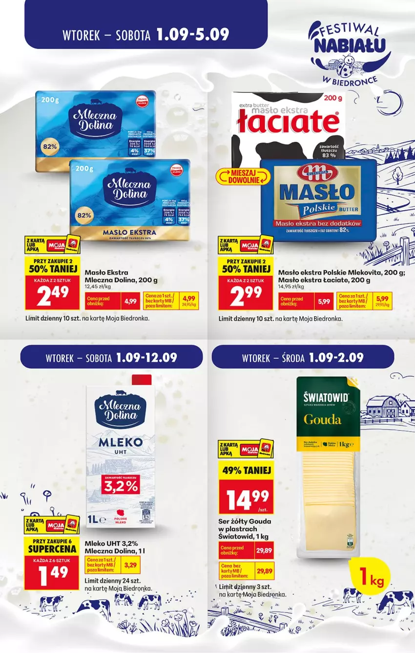 Gazetka promocyjna Biedronka - Gazetka - ważna 01.09 do 08.09.2026 - strona 2 - produkty: Gouda, Masło, Miecz, Mleko, Mlekovita, Ser