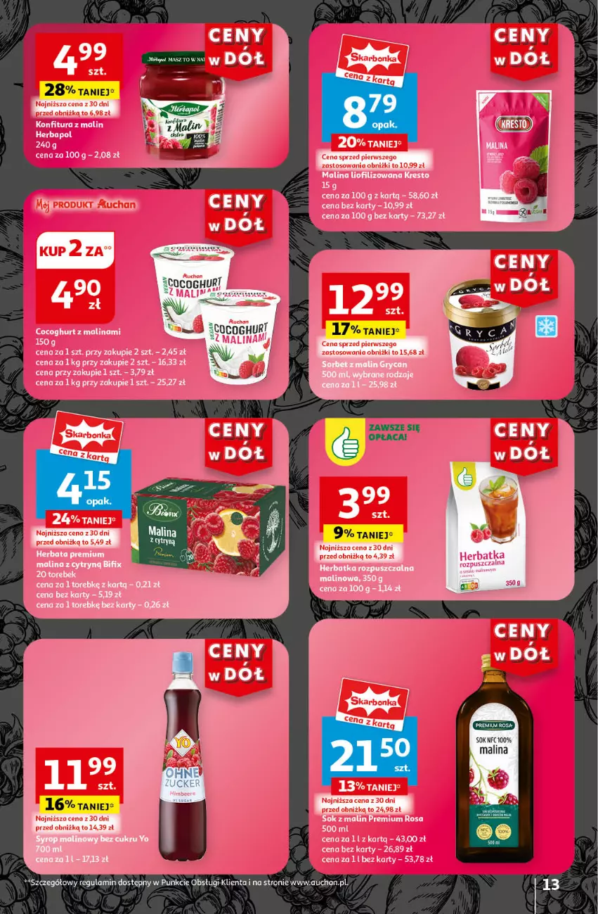 Gazetka promocyjna Auchan - Gazetka CENY W DÓŁ Hipermarket Auchan - ważna 20.06 do 26.06.2024 - strona 15 - produkty: Herbata, Konfitura
