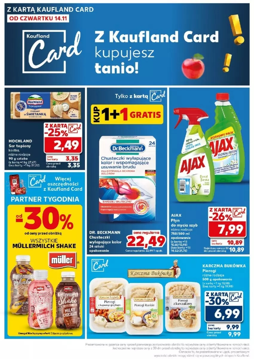 Gazetka promocyjna Kaufland - ważna 18.11 do 20.11.2024 - strona 4 - produkty: Chusteczki, Kurczak, Pierogi, Ser, Ser topiony, Top