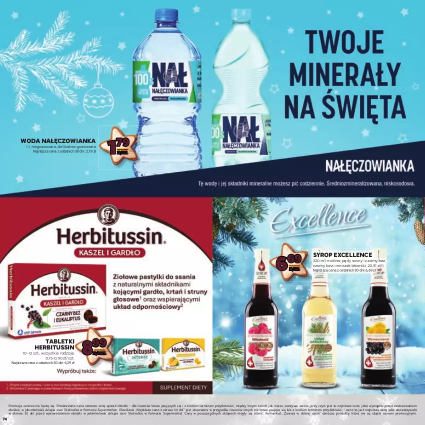 Gazetka promocyjna Stokrotka - Boże Narodzenie - ważna 12.12.2023 do 27.12.2024 - strona 74 - produkty: Mięso, Nałęczowianka, Owoce, Sos, Syrop, Tablet, Warzywa, Woda