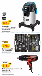 Gazetka promocyjna Castorama - Gazetka Castorama - Gazetka - ważna od 07.11 do 07.11.2021 - strona 29 - produkty: Odkurzacz, Szlifierka kątowa, Wiertarkowkrętarka, Tarka, Wkręt, Wkrętarka, Szlifierka, Zestaw narzędzi, Odkurzacz warsztatowy, Klucz udarowy