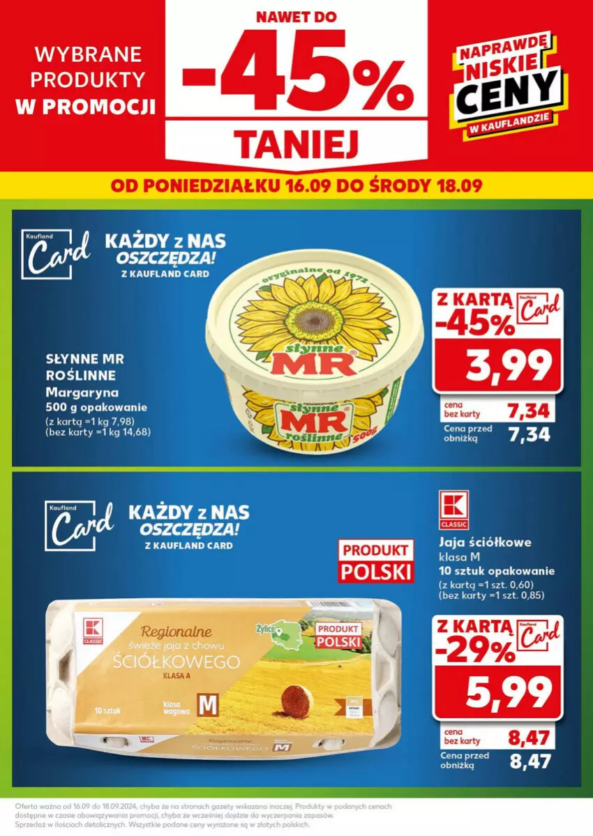 Gazetka promocyjna Kaufland - ważna 16.09 do 18.09.2024 - strona 23 - produkty: Jaja, Margaryna, Słynne