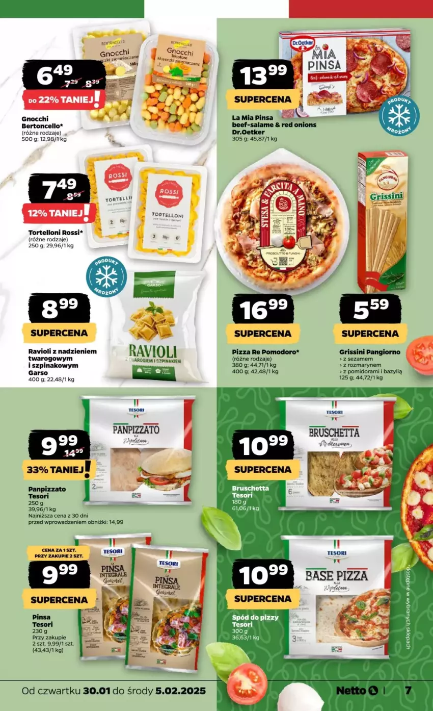 Gazetka promocyjna Netto - ważna 30.01 do 05.02.2025 - strona 15 - produkty: Bazyl, Fa, Gnocchi, Grissini, Piwa, Pizza, Sezam, Spód do pizzy, STP, Szpinak, Tortelloni