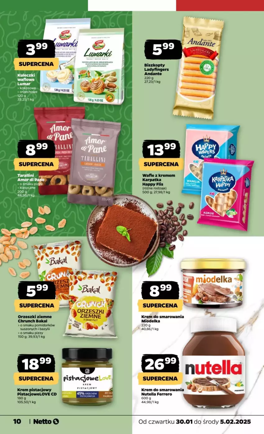 Gazetka promocyjna Netto - ważna 30.01 do 05.02.2025 - strona 2 - produkty: Bazyl, Ferrero, Karp, Kokos, Krem pistacjowy, Nutella, Orzeszki, Orzeszki ziemne, Wafle