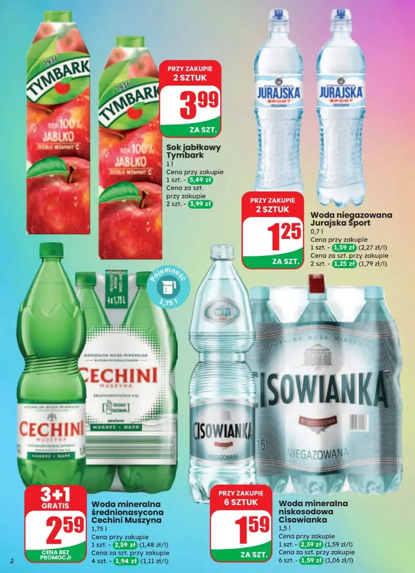 Gazetka promocyjna Dino - ważna 20.08 do 26.08.2025 - strona 12 - produkty: Cisowianka, Magnez, Mus, Por, Sok, Sport, Szyna, Tymbark, Woda, Woda mineralna