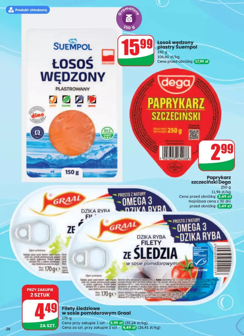 Gazetka promocyjna Dino - ważna 20.08 do 26.08.2025 - strona 18 - produkty: Gra, Graal, Por, Ryba, Sos, Suempol