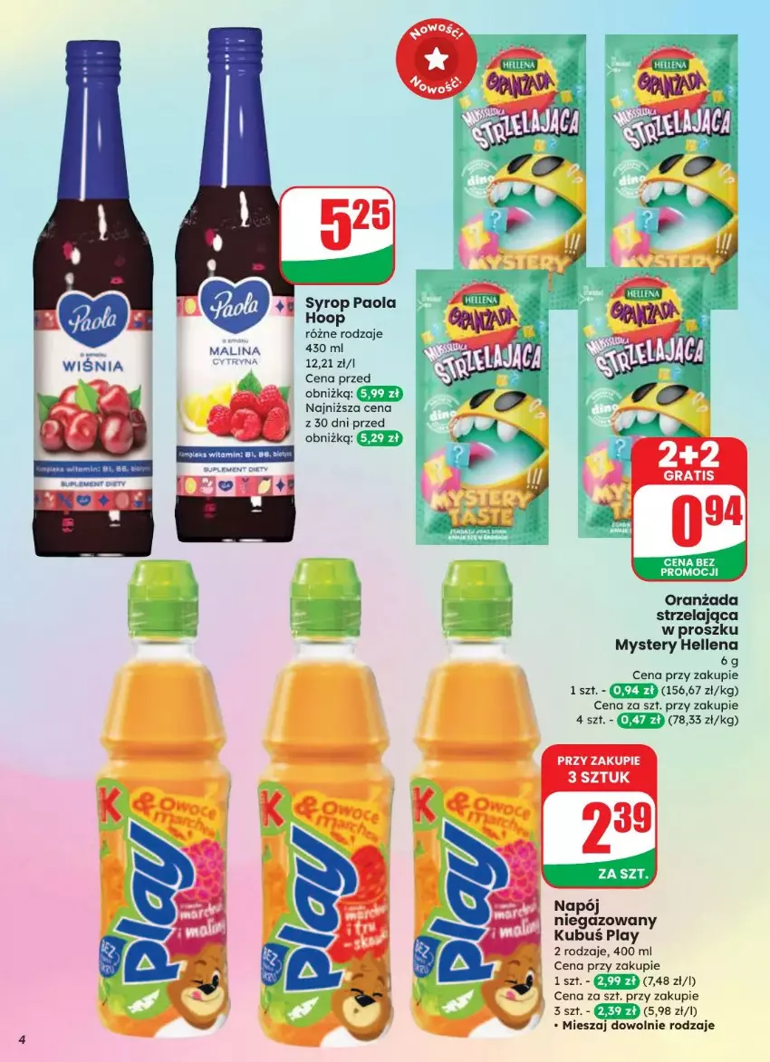 Gazetka promocyjna Dino - ważna 20.08 do 26.08.2025 - strona 33 - produkty: Gra, Hellena, Kubuś, Napój, Napój niegazowany, Oranżada, Paola