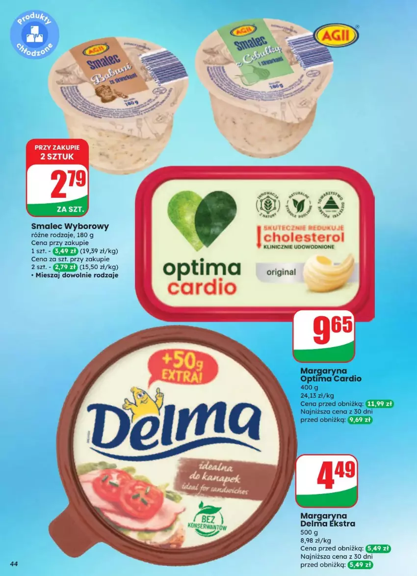 Gazetka promocyjna Dino - ważna 20.08 do 26.08.2025 - strona 38 - produkty: Delma, Margaryna, Optima, Optima Cardio, Smalec