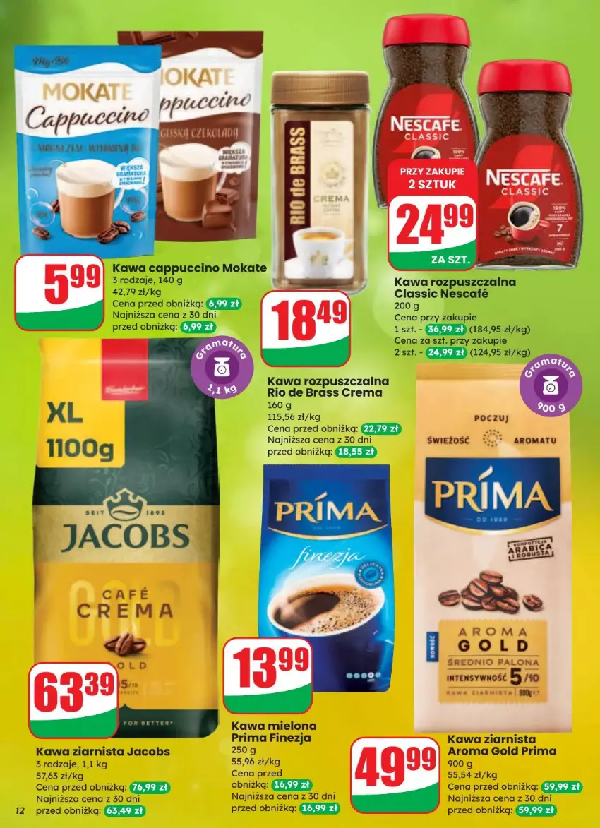 Gazetka promocyjna Dino - ważna 20.08 do 26.08.2025 - strona 4 - produkty: Cappuccino, Jacobs, Kawa, Kawa mielona, Kawa rozpuszczalna, Kawa ziarnista, Mus, Prima
