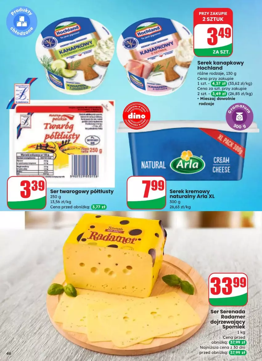 Gazetka promocyjna Dino - ważna 20.08 do 26.08.2025 - strona 40 - produkty: Fa, Hochland, Mus, Radamer, Ryż, Ser, Ser twarogowy, Serek, Serek kanapkowy