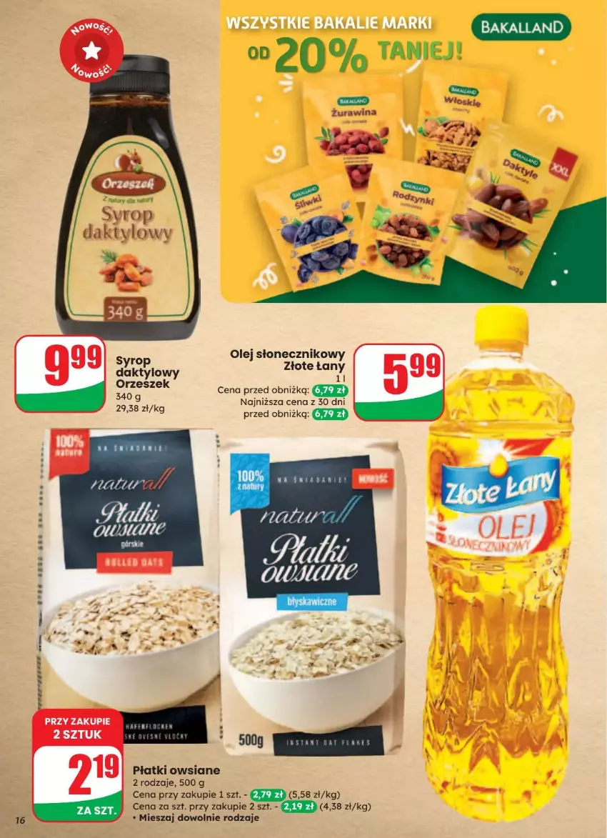 Gazetka promocyjna Dino - ważna 20.08 do 26.08.2025 - strona 8 - produkty: Olej, Olej słonecznikowy, Płatki owsiane, Syrop