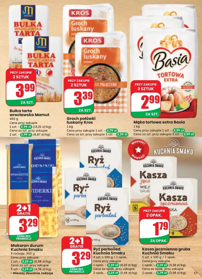 Gazetka promocyjna Dino - ważna 20.08 do 26.08.2025 - strona 9 - produkty: Basia, Bułka, Bułka tarta, Gra, Groch, Kasza, Kasza jęczmienna, Kuchnia, Mąka, Mąka tortowa, Makaron, Rum, Ryż, Ryż parboiled, Tarta