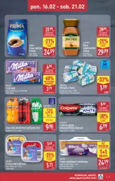 Gazetka promocyjna Aldi - Oferta weekendowa - Gazetka - ważna od 21.02 do 21.02.2026 - strona 5 - produkty: Kawa rozpuszczalna, Gra, Papier, Kawa mielona, Pasta do zębów, Kawa, Papier toaletowy, Czekolada, Prima, Fanta, Jacobs, Colgate, Sprite, Milka, Michałki, LG, Fa