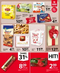 Gazetka promocyjna Selgros - Oferta spożywcza - Gazetka - ważna od 02.03 do 02.03.2022 - strona 17 - produkty: Ser, Raffaello, Herbata czarna, Vitax, Lipton, Czekolada, Delicje, Herbata, Merci, Kinder, Herbata owocowa, Fa