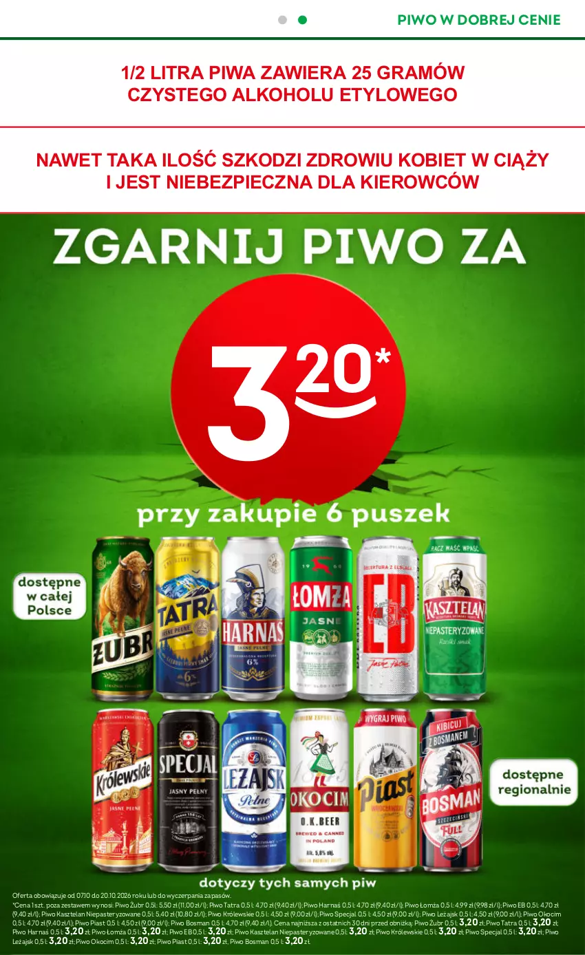Gazetka promocyjna Żabka - gazetka-promocyjna-41-42-2026 - ważna 07.10 do 20.10.2026 - strona 19 - produkty: Gra, Harnaś, Kasztelan, Koc, Królewski, Okocim, Piast, Piec, Piwa, Piwo, Tatra