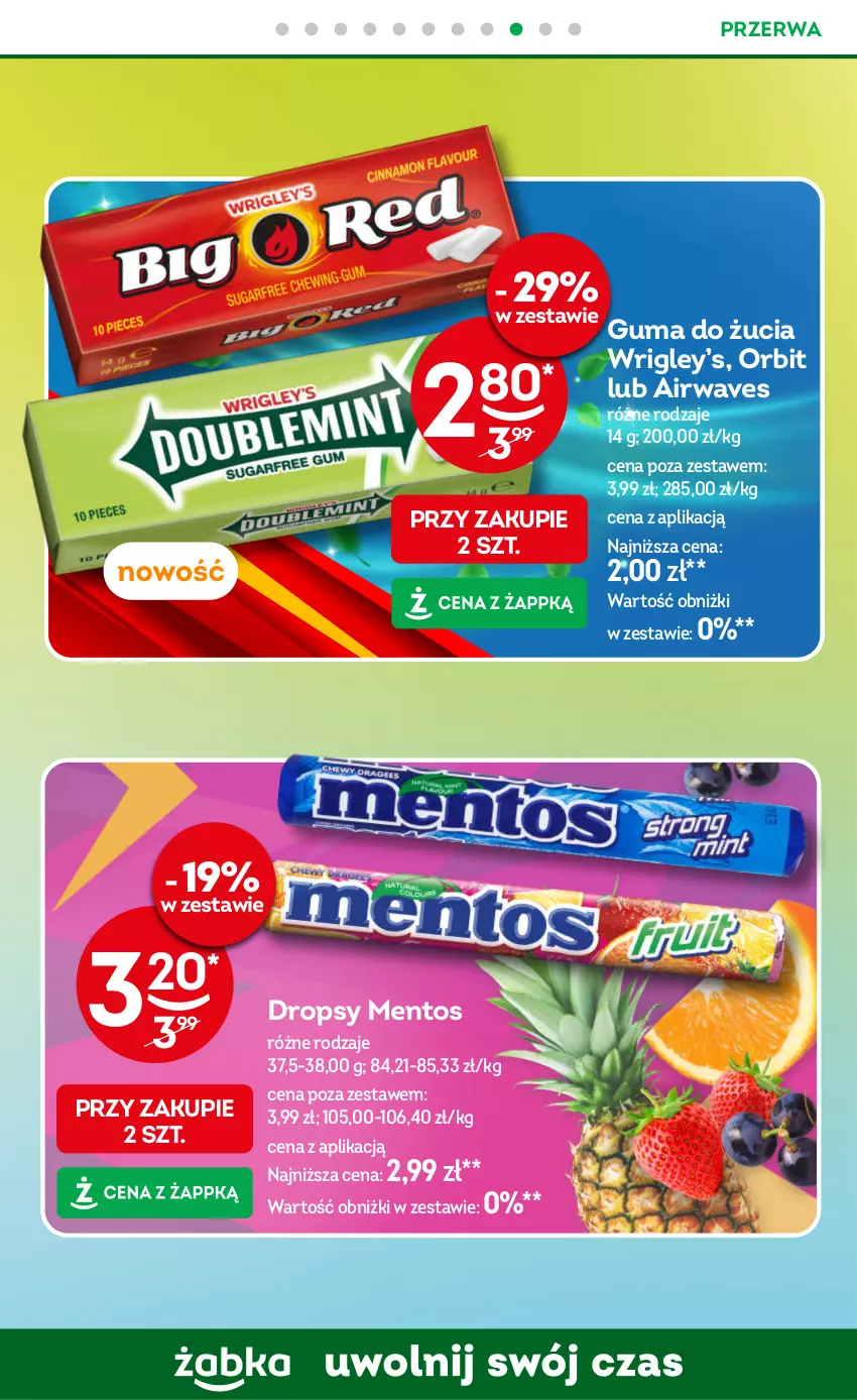 Gazetka promocyjna Żabka - gazetka-promocyjna-41-42-2026 - ważna 07.10 do 20.10.2026 - strona 64 - produkty: Guma do żucia, Mentos, Orbit