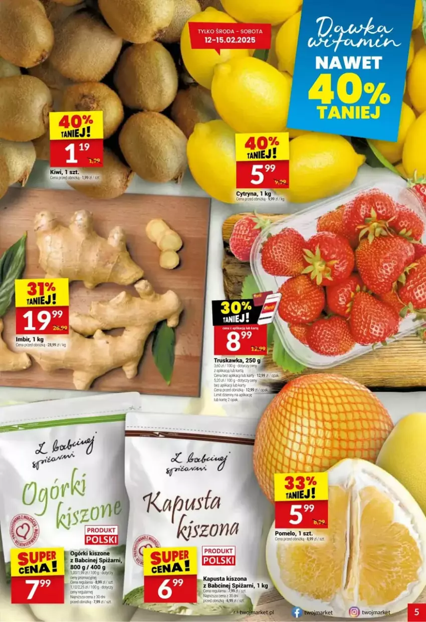 Gazetka promocyjna Twoj Market - ważna 12.02 do 18.02.2025 - strona 33 - produkty: Kiwi, Pomelo, STP