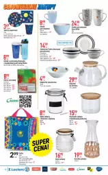 Gazetka promocyjna E Leclerc - Gazetka - ważna od 04.06 do 04.06.2022 - strona 12 - produkty: Pojemnik szklany, Ser, Por, Dzbanek, Papier, Salaterka, Serwetki, Pojemnik, LANA, Karafka, Talerz, Talerz deserowy, Torba, Filiżanka, Szklanka, Kubek, Deser, Obrus, Talerz głęboki, Miska