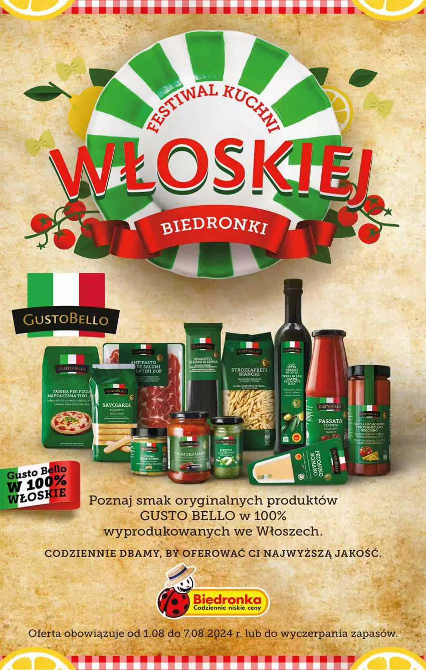 Gazetka promocyjna Biedronka - Kuchnia włoska - ważna 01.08 do 07.08.2024 - strona 1