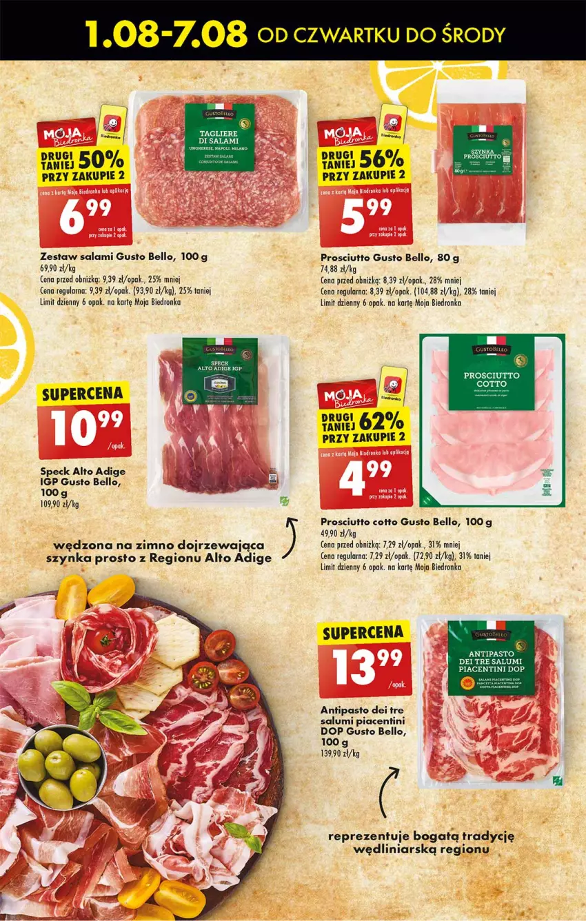 Gazetka promocyjna Biedronka - Kuchnia włoska - ważna 01.08 do 07.08.2024 - strona 8 - produkty: Bell, Prosciutto, Salami, Szynka