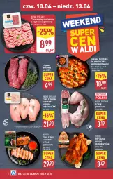 Gazetka promocyjna Aldi - Okazje na weekend - Gazetka - ważna od 13.04 do 13.04.2025 - strona 6 - produkty: Kurczak, Perliczka, Mięso mielone z szynki, Mięso mielone, Sos, Por, Filet z piersi kurczaka, Mięsne specjały, Królik, Piekarnik, Mięso