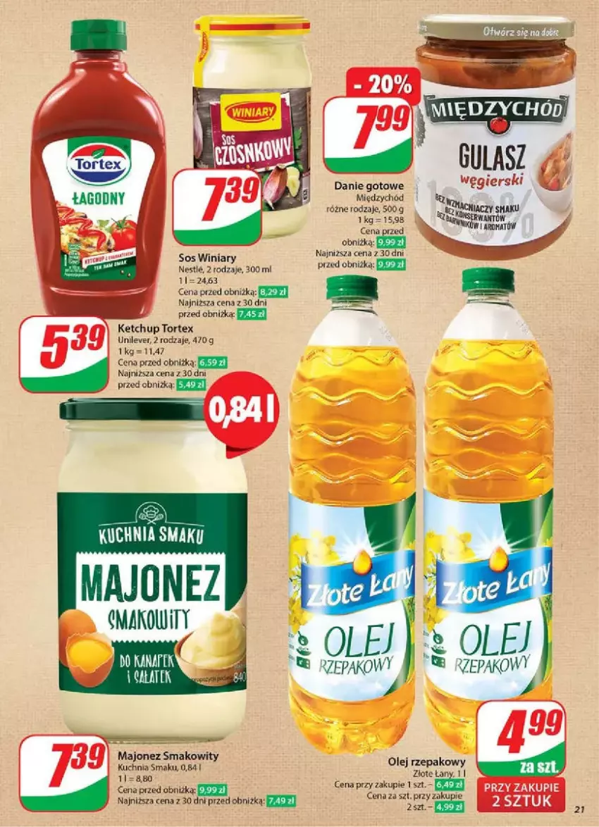 Gazetka promocyjna Dino - ważna 19.03 do 25.03.2025 - strona 14 - produkty: Danie gotowe, Fa, Ketchup, Kuchnia, Majonez, Olej, Olej rzepakowy, Sos