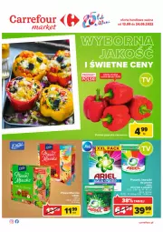 Gazetka promocyjna Carrefour - Gazetka Market - Gazetka - ważna od 24.09 do 24.09.2022 - strona 1 - produkty: Papryka czerwona, Papryka, Mleczko, Ptasie mleczko, Ariel, Kapsułki do prania