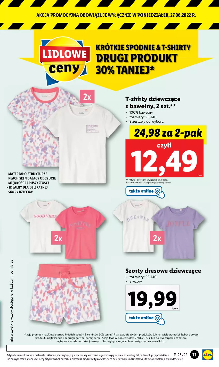 Gazetka promocyjna Lidl - GAZETKA - ważna 27.06 do 02.07.2022 - strona 11 - produkty: Dres, Spodnie, Szorty, T-shirt