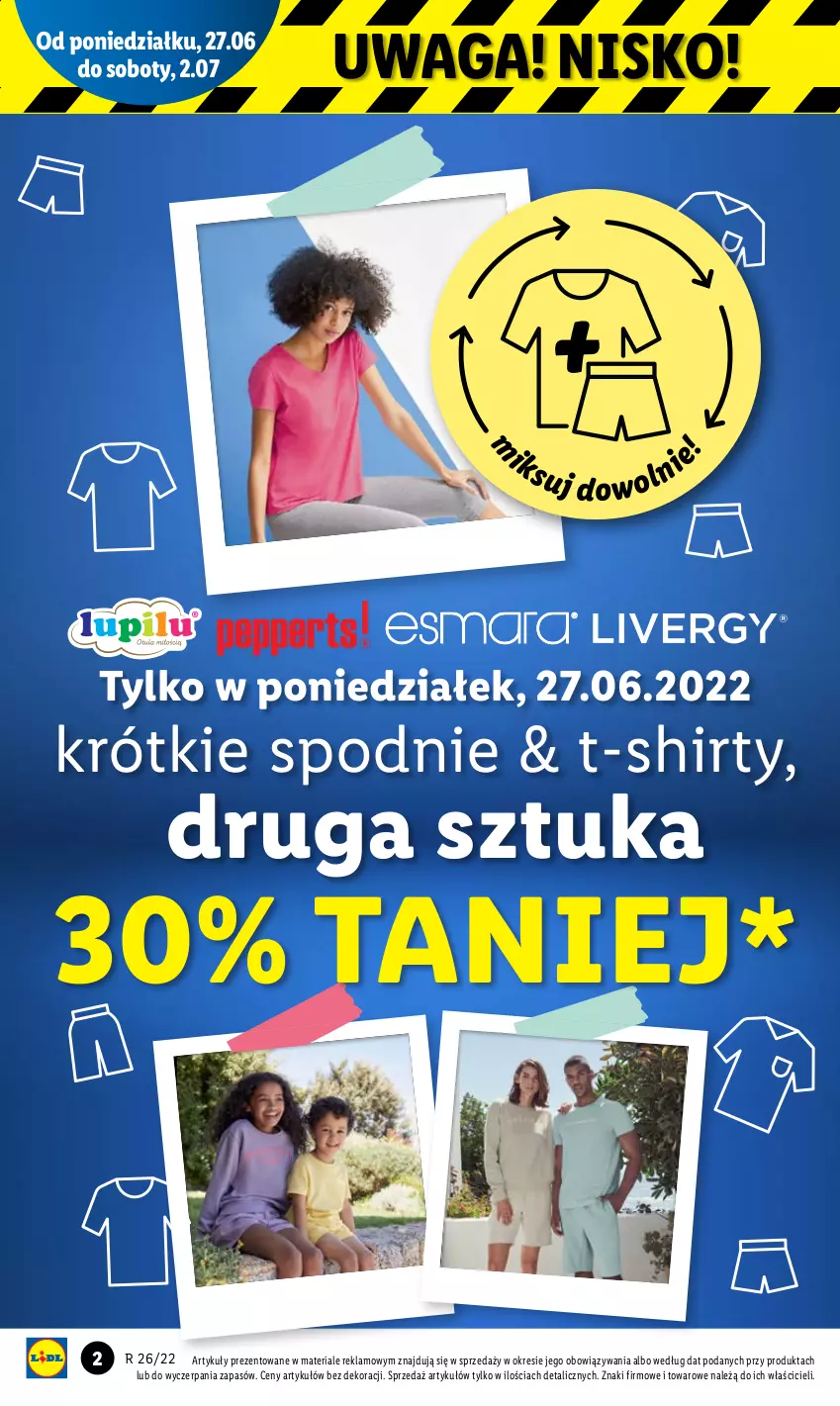 Gazetka promocyjna Lidl - GAZETKA - ważna 27.06 do 02.07.2022 - strona 2 - produkty: Spodnie, T-shirt, Waga