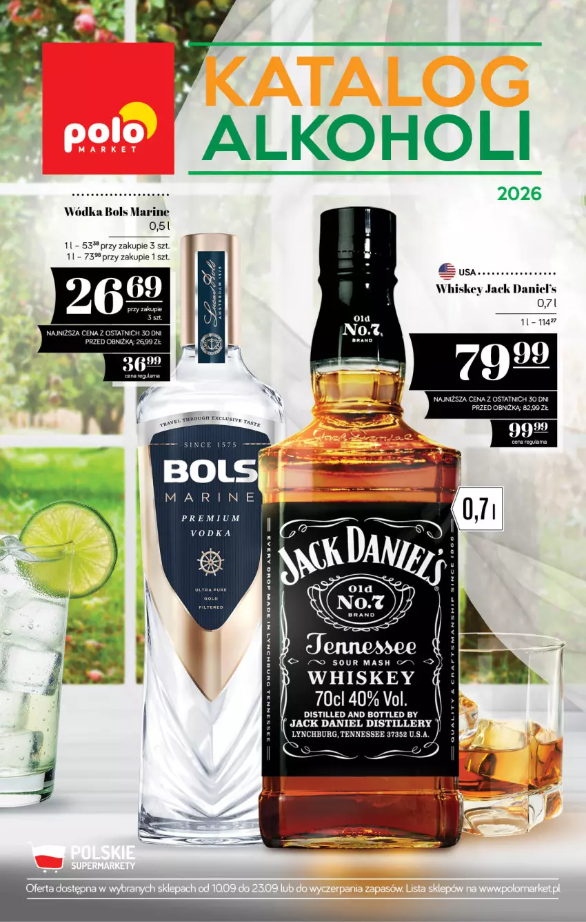Gazetka promocyjna PoloMarket - Katalog alkoholi 17/2026 - ważna 10.09 do 23.09.2026 - strona 1 - produkty: Bols, Pur, Whiskey, Wódka