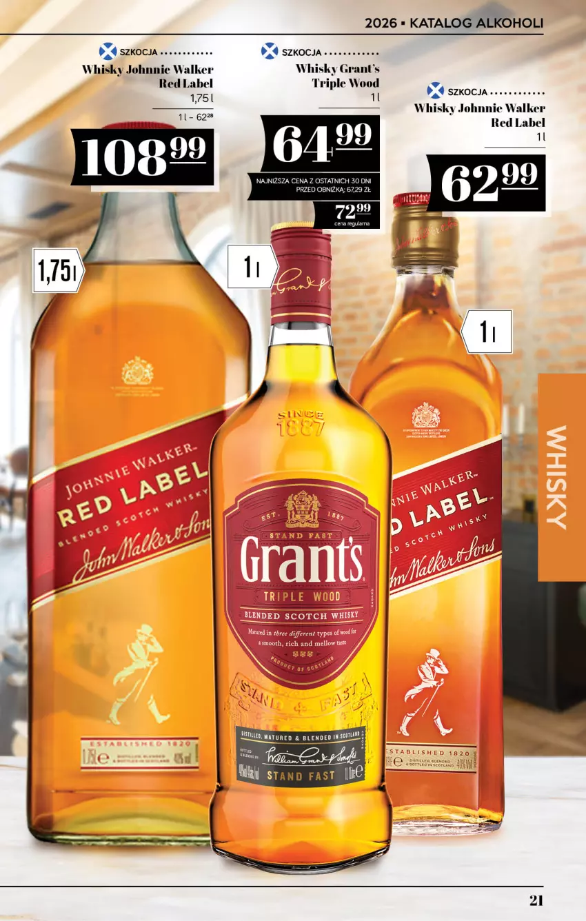 Gazetka promocyjna PoloMarket - Katalog alkoholi 17/2026 - ważna 10.09 do 23.09.2026 - strona 21 - produkty: Gra, Grant's, Johnnie Walker, Koc, Whisky