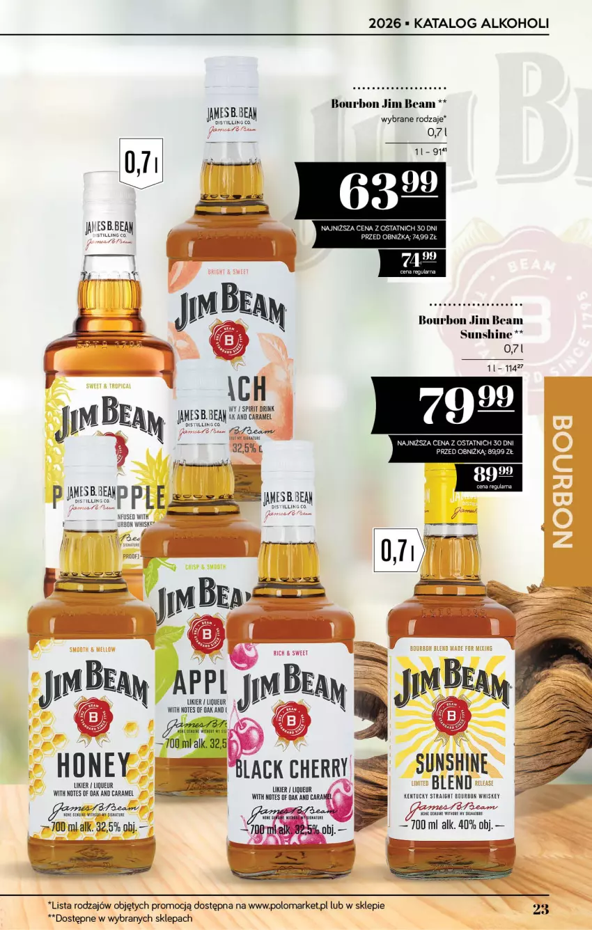 Gazetka promocyjna PoloMarket - Katalog alkoholi 17/2026 - ważna 10.09 do 23.09.2026 - strona 23 - produkty: Bourbon, Fa, Jim Beam, Likier, Urgo, Whiskey