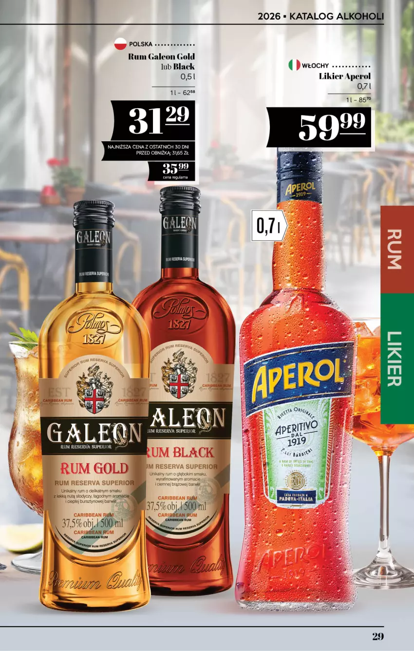 Gazetka promocyjna PoloMarket - Katalog alkoholi 17/2026 - ważna 10.09 do 23.09.2026 - strona 29 - produkty: Aperol, Bursztyn, Lack, Leon, LG, Likier, Rum, Ser