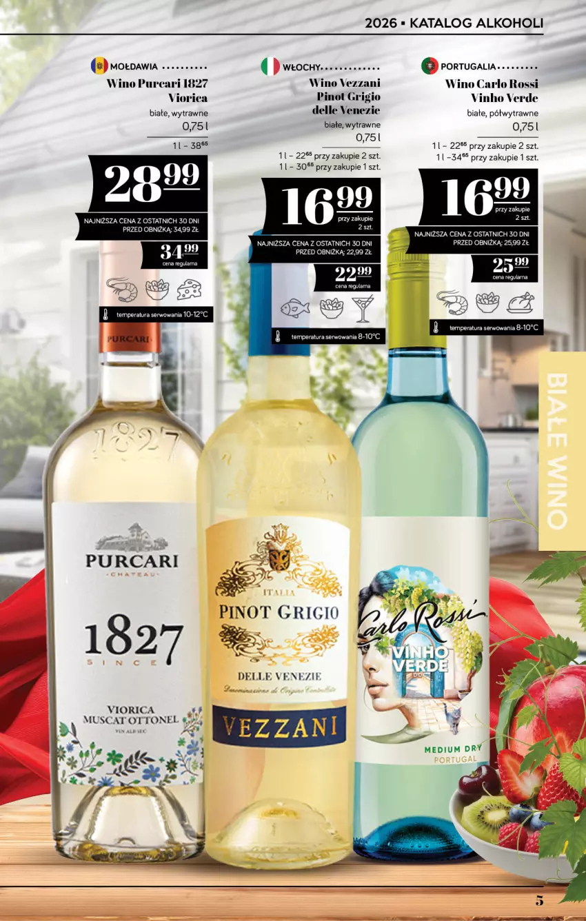 Gazetka promocyjna PoloMarket - Katalog alkoholi 17/2026 - ważna 10.09 do 23.09.2026 - strona 5 - produkty: Carlo Rossi, Dell, Mus, Pinot Grigio, Por, Pur, Wino