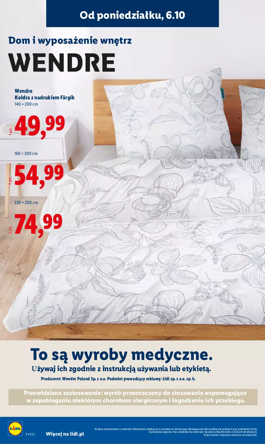 Gazetka promocyjna Lidl - GAZETKA - ważna 06.10 do 08.10.2025 - strona 12 - produkty: Kołdra