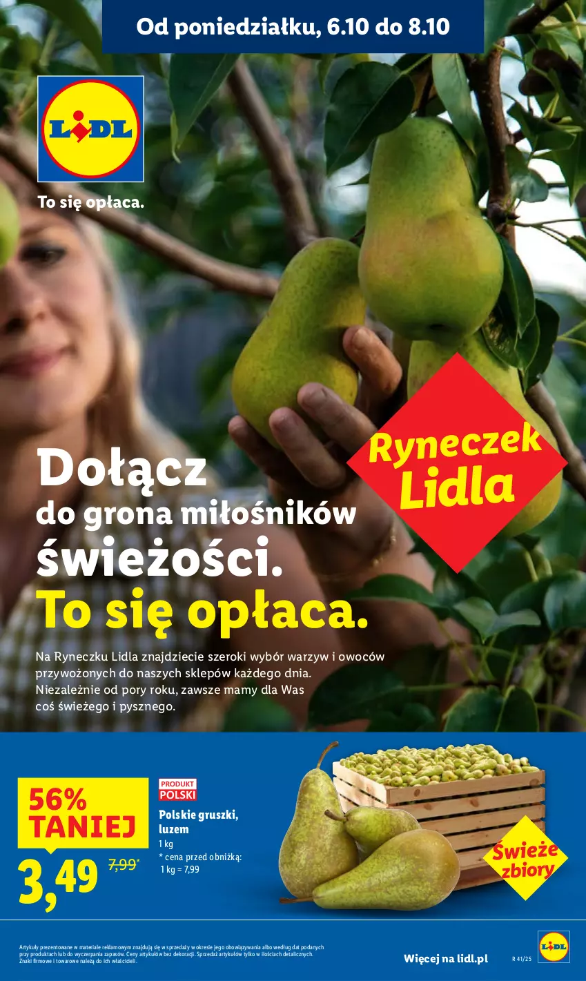 Gazetka promocyjna Lidl - GAZETKA - ważna 06.10 do 08.10.2025 - strona 15 - produkty: Dzieci, Gruszki, O nas, Por