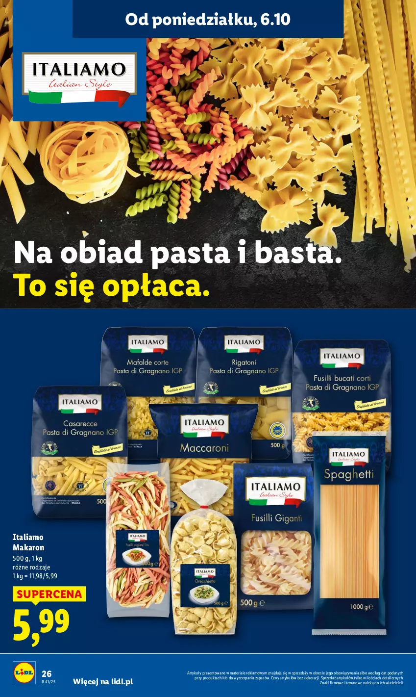 Gazetka promocyjna Lidl - GAZETKA - ważna 06.10 do 08.10.2025 - strona 26 - produkty: Makaron